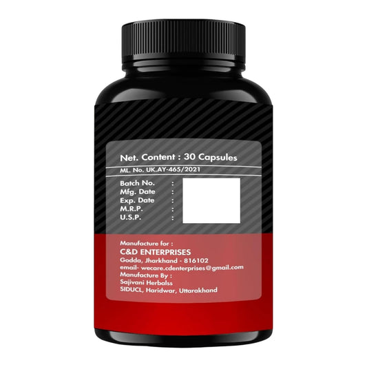 Sudh Vedafy Shilajit Capsules for Men | Pure Himalayan Shilajit for Strength & Stamina ( 30 Capsules )