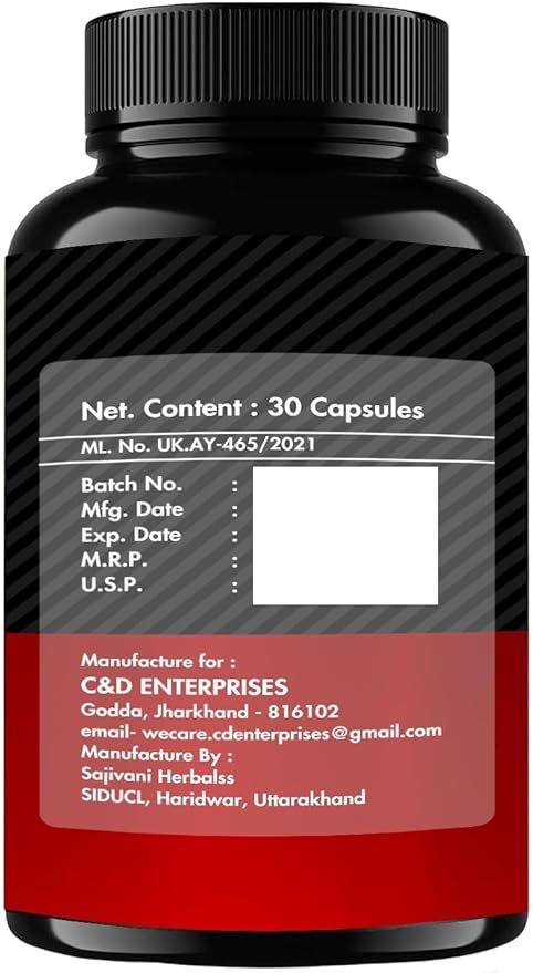 Sudh Vedafy Turbo Power Capsules for Men | Ayurvedic Energy & Vitality Booster