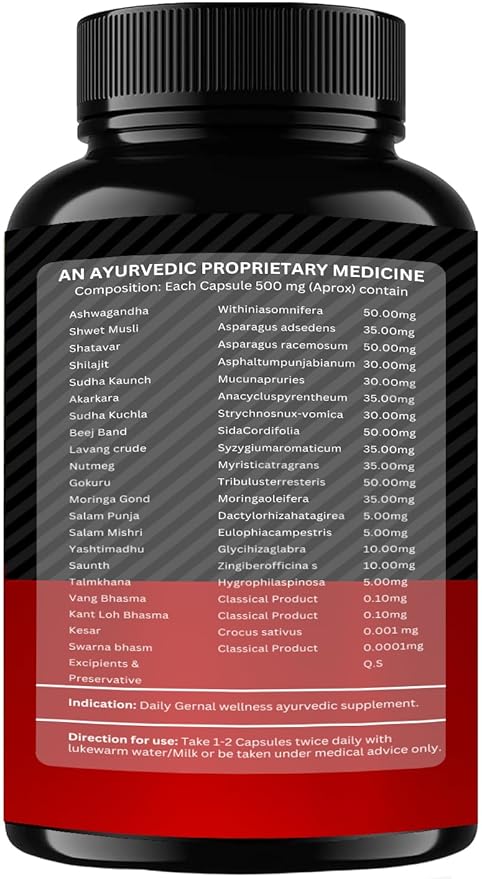 Sudh Vedafy Turbo Power Capsules for Men | Ayurvedic Energy & Vitality Booster