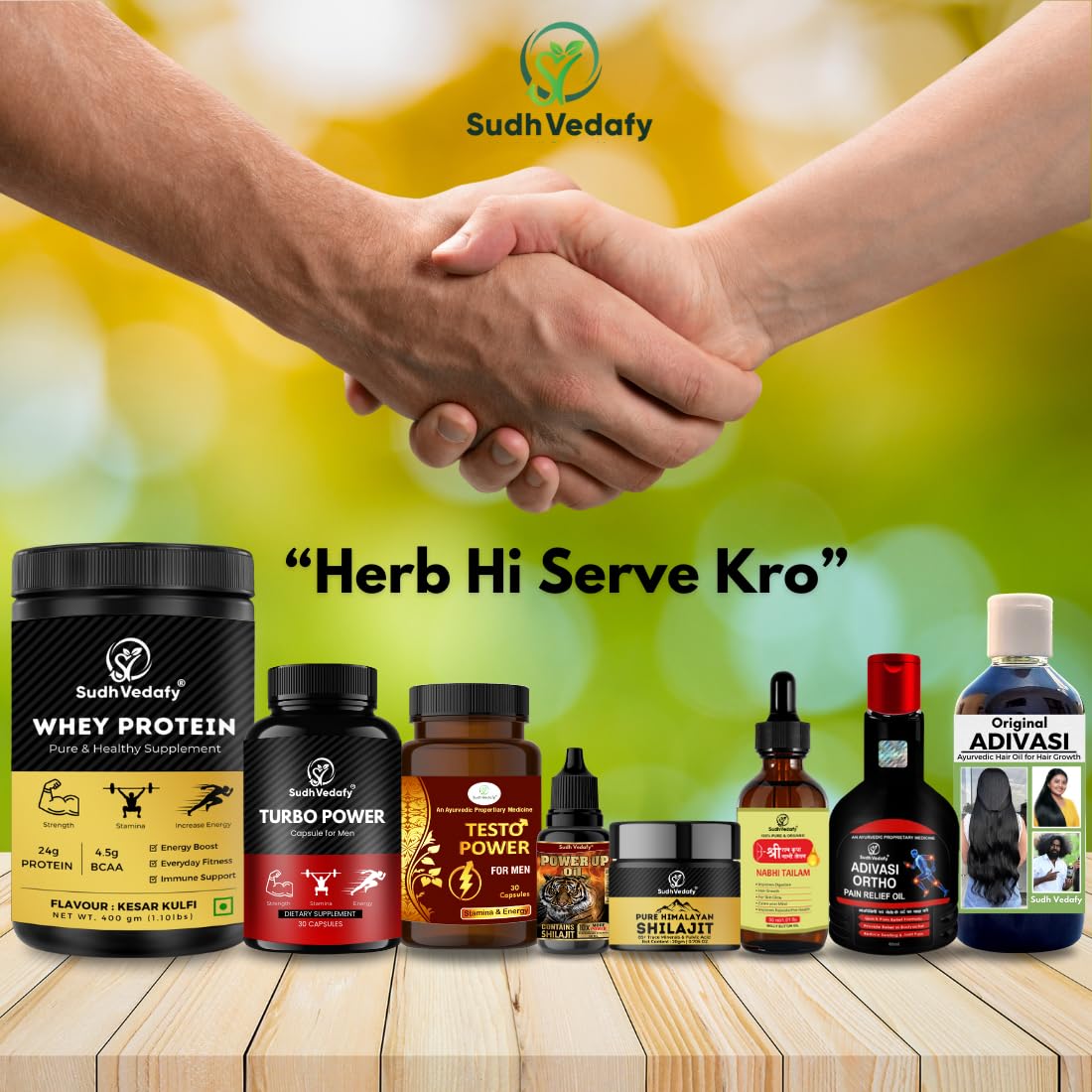 Sudh Vedafy Power Up Ayurvedic Massage Oil for Men | Restores Energy & Hardens the relaxing muscles | Enriched With Jaiphal, Shilajit, Safed Musli and Black Seed - 15 ml (Pack of 3)