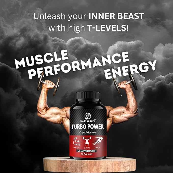 Sudh Vedafy Turbo Power Capsules for Men | Ayurvedic Energy & Vitality Booster