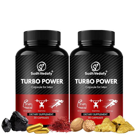 Sudh Vedafy Turbo Power Capsules for Men | Ayurvedic Energy & Vitality Booster