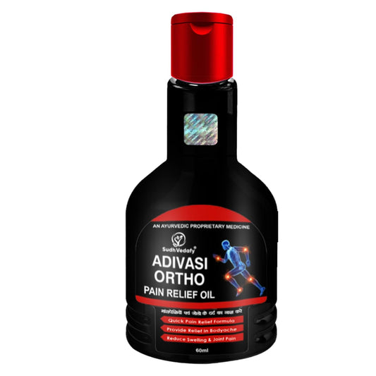 Sudh Vedafy Adivasi Ortho Pain Relief Oil for Joints Pain, Knee & Back Pain, Ayurvedic Oil 60 ml (Pack of 1)