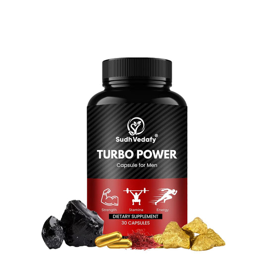 Sudh Vedafy Turbo Power Capsules for Men | Ayurvedic Energy & Vitality Booster