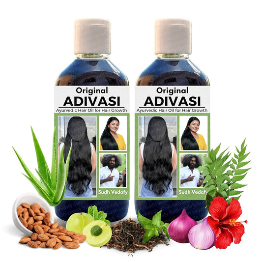 Sudh Vedafy Adiwashi Hair Growth Oil Ayurvedic Adiwashi Herbal Kesh tel with Natural Rosemary essential & Biotin for Control Hairfall anti-dandruff ( 100 ml ) ( PACK OF 2 )