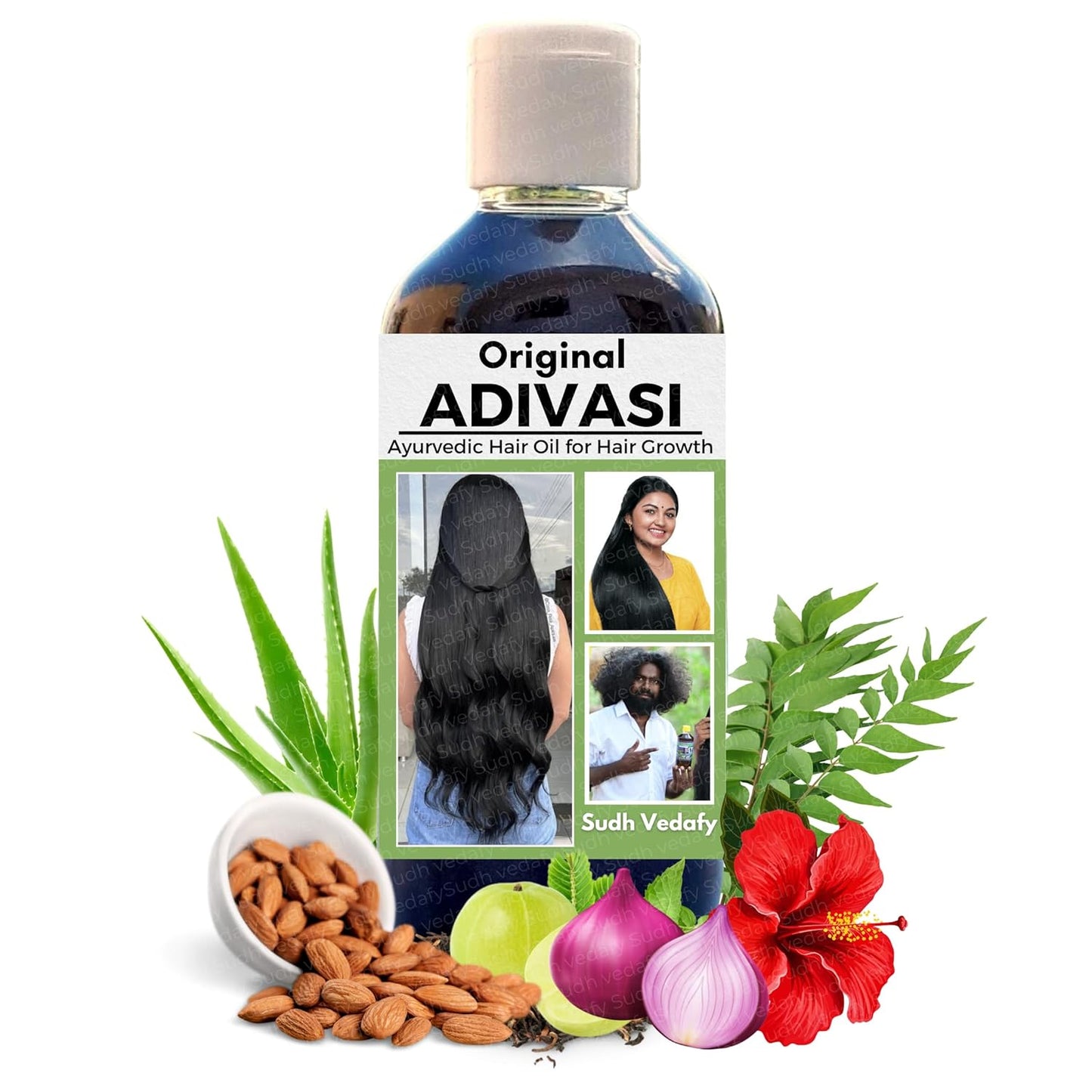 Sudh Vedafy Adiwasi Hair Oil Ayurvedic Adiwasi Herbal Kesh Tel Enriched With Jamalgota Natural Rosemary Essential & Biotin for Control Hairfall Anti-Dandruff ( 100 ml )